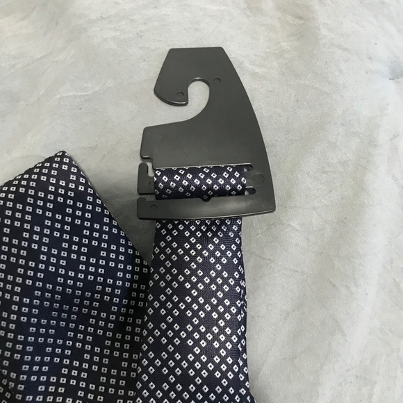 Versace Navy Blue/White Diamonds Tie - Picture 5 of 7